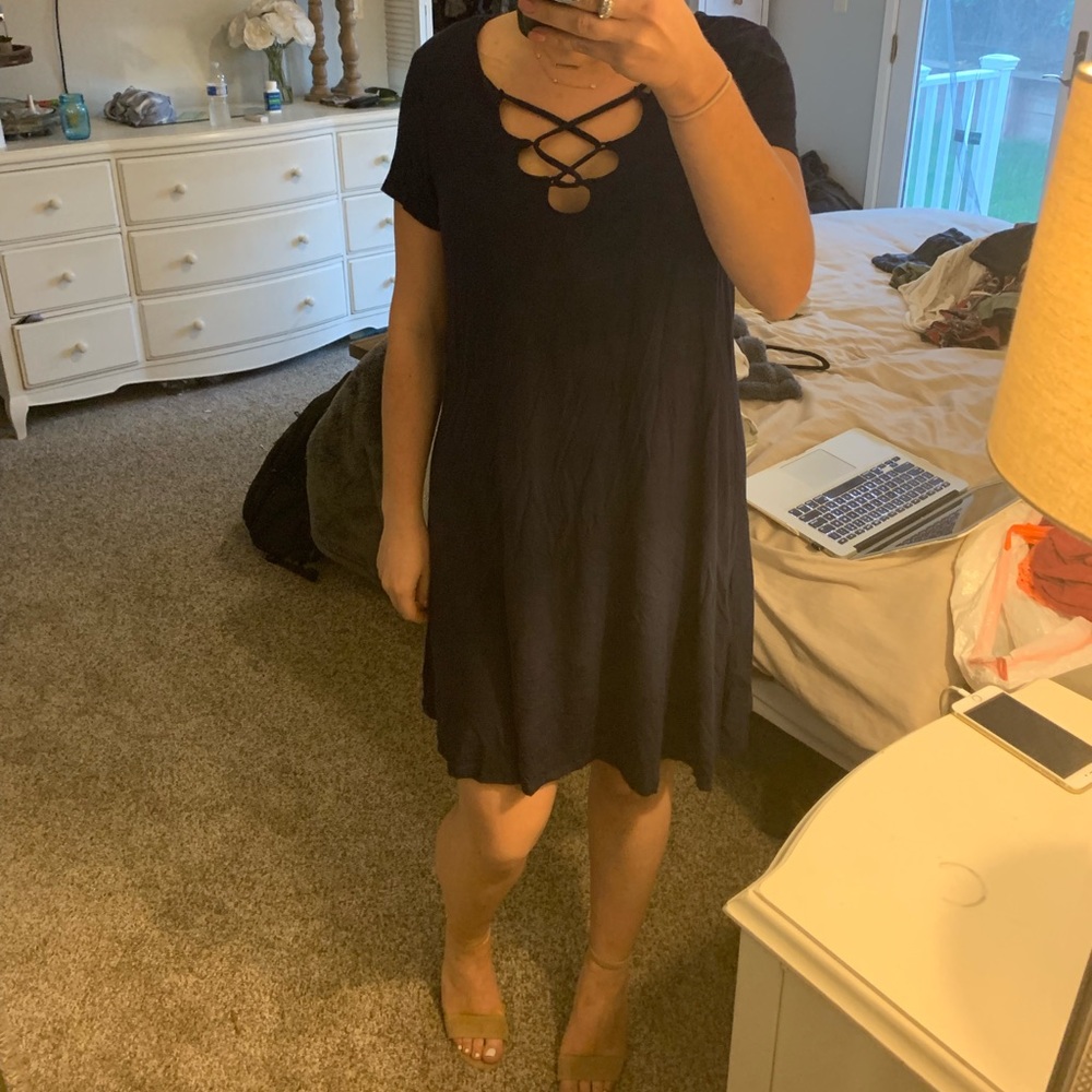 Blue t shirt dress